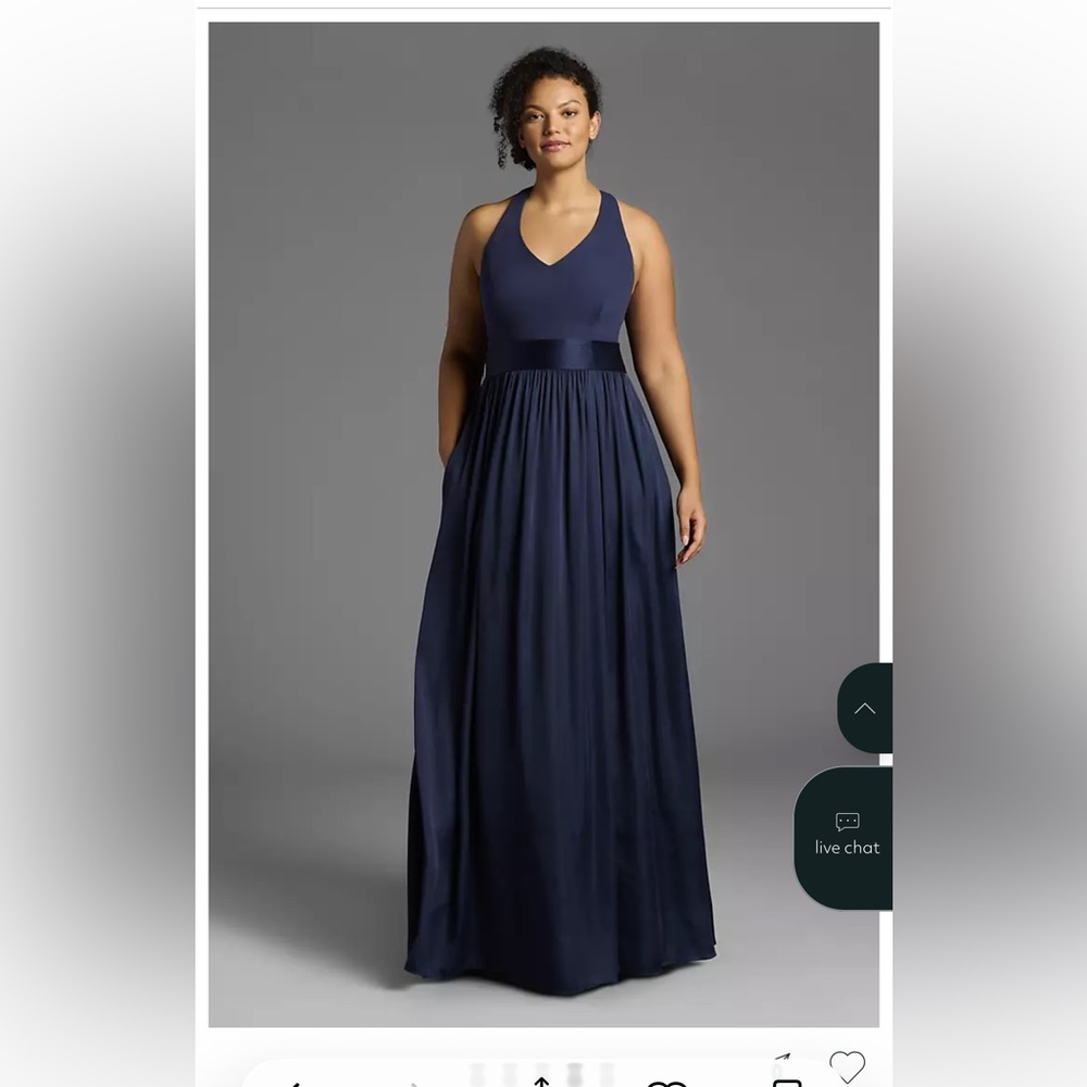 Vera Wang Olive Green Backless Bridesmaid Dress